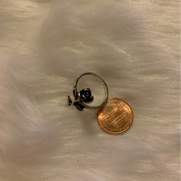 JEWELRY RING SILVER ROSE FLOWER - Picture 7 of 7